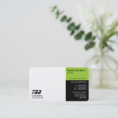 Carte De Visite Tiers - Blanc, Martien Vert et Noir (Debout devant)