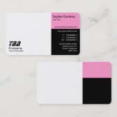 Carte De Visite Tiers - Blanc, Rose et Noir (Devant / Derrière)