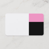 Carte De Visite Tiers - Blanc, Rose et Noir (Dos)