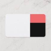 Carte De Visite Tiers - Blanc, Tropical Rose et Noir (Dos)