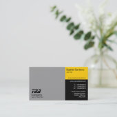 Carte De Visite Tiers - gris, ambre et noir (Debout devant)