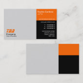 Carte De Visite Tiers - Lt Grey, Orange et Noir (Devant / Derrière)
