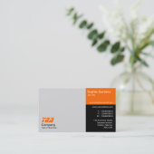 Carte De Visite Tiers - Lt Grey, Orange et Noir (Debout devant)