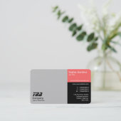 Carte De Visite Tiers - Lt Grey, Tropical Rose et Noir (Debout devant)
