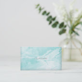 Carte De Visite Tiffany Aqua Blue Marble Vip Abstrait Minimal Vip (Debout devant)