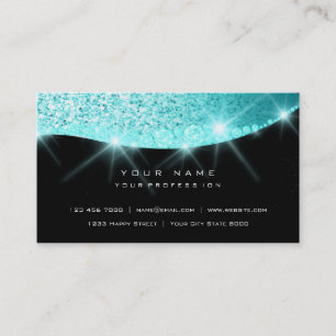 Carte De Visite Tiffany Aqua Sparkly Diamond Parties scintillant G