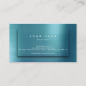 Carte De Visite Tiffany Ocean Gold Typographe maquillage 3D (Dos)