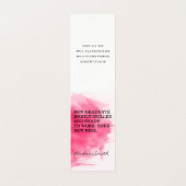 Carte De Visite Tige à vin | Aquarelle | Bravo (Extérieur déplié)