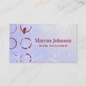 Carte De Visite Tige à vin | Arrière - plan texturé (Devant)