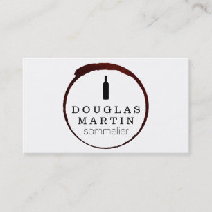 Carte De Visite Tige à vin Artiste rouge