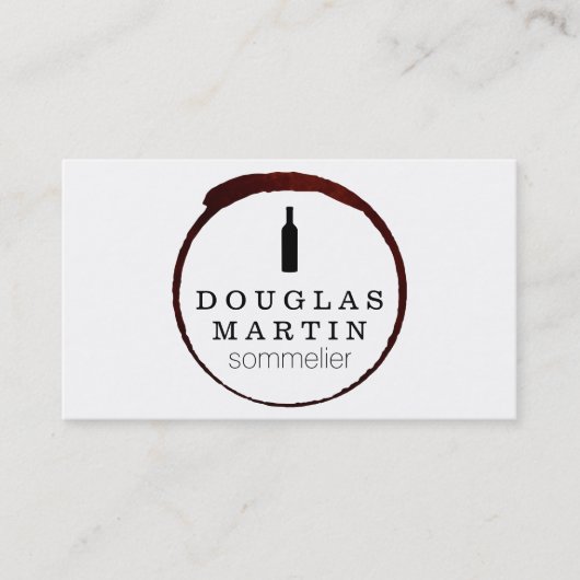 Carte De Visite Tige à vin | Artiste rouge (Devant)