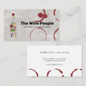 Carte De Visite Tige à vin | Bouteille (Devant / Derrière)