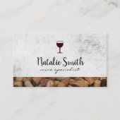 Carte De Visite Tige à vin | Corks Trim | Vignoble (Devant)