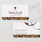 Carte De Visite Tige à vin | Corks Trim | Wine Expert (Devant / Derrière)