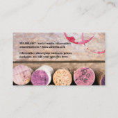 Carte De Visite Tige à vin | Cornes sur table (Dos)