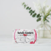 Carte De Visite Tige à vin | Logo de l'industrie (Debout devant)