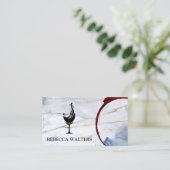 Carte De Visite Tige à vin | Verre à vin (Debout devant)