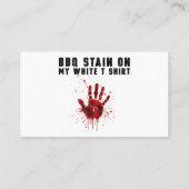 Carte De Visite Tige Barbecue Sur Mon Blanc (Dos)