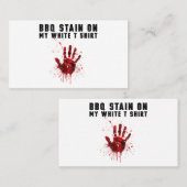 Carte De Visite Tige Barbecue Sur Mon Blanc (Devant / Derrière)