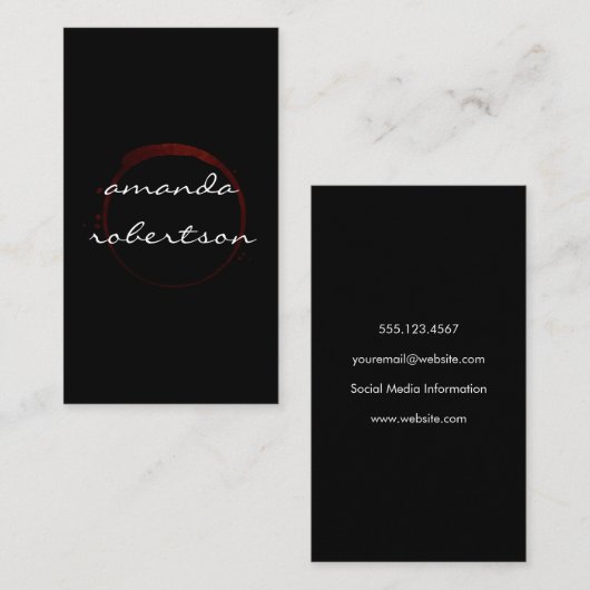 Carte De Visite Tige Chic (Devant / Derrière)