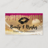 Carte De Visite Tige de baiser noir | Parties scintillant et goutt (Devant)