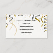 Carte De Visite Tige de vin Confetti (Dos)