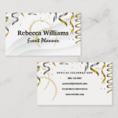 Carte De Visite Tige de vin Confetti (Devant / Derrière)