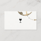 Carte De Visite Tige de vin et de tire-bouchon (Dos)