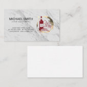 Carte De Visite Tige en marbre Vino et anneau en or (Devant / Derrière)