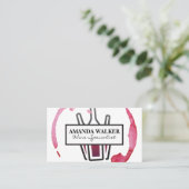 Carte De Visite Tige et bouteilles de vin (Debout devant)