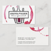 Carte De Visite Tige et bouteilles de vin (Devant / Derrière)