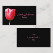 Carte De Visite Tige simple élégante faite sur commande de tulipe (Devant / Derrière)