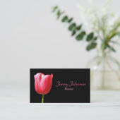 Carte De Visite Tige simple élégante faite sur commande de tulipe (Debout devant)