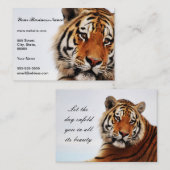Carte De Visite Tiger regard latéral photo (Devant / Derrière)