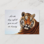 Carte De Visite Tiger regard latéral photo (Dos)