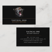 Carte De Visite Tiger, Service de sécurité (Devant / Derrière)