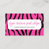 Carte De Visite Tiger Sprinkings Texture forme rose Cadre (Devant)