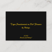 Carte De Visite Tiger Swallowtail sur Fleurs rouges ATC (Dos)