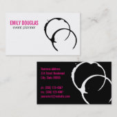 Carte De Visite Tiges de vin (noir) (Devant / Derrière)