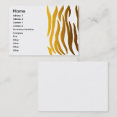 Carte De Visite Tigre | (Devant / Derrière)