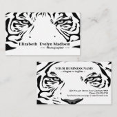 Carte De Visite tigre blanc 321 (Devant / Derrière)