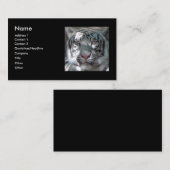 Carte De Visite Tigre blanc Bengale (Devant / Derrière)