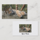 Carte De Visite Tigre de bébé de sommeil (Devant / Derrière)