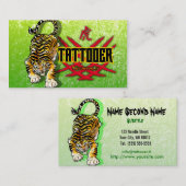Carte De Visite Tigre de Tattooer (Devant / Derrière)