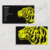 Carte De Visite Tigre jaune (Devant / Derrière)