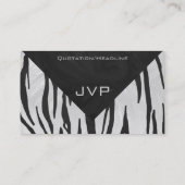 Carte De Visite Tigre Monogramme noir et blanc (Dos)