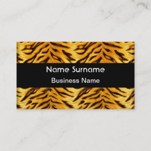 Carte De Visite Tigre noir jaune Look