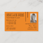 Carte De Visite Tigre ordinaire Orange simple avec Monogramme et p (Dos)