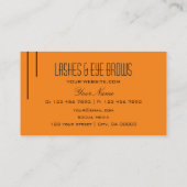 Carte De Visite Tigre ordinaire Orange simple moderne et professio (Dos)