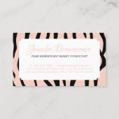 Carte De Visite Tigre Saupoudrer Texture Forme Beige Cadre (Dos)